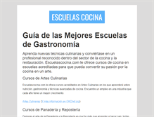 Tablet Screenshot of escuelascocina.com